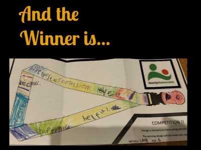 The winning lanyard was chosen!